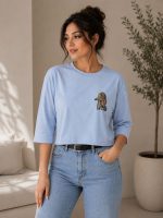 تیشرت دورس طرح Rکلاه - تصویر 3